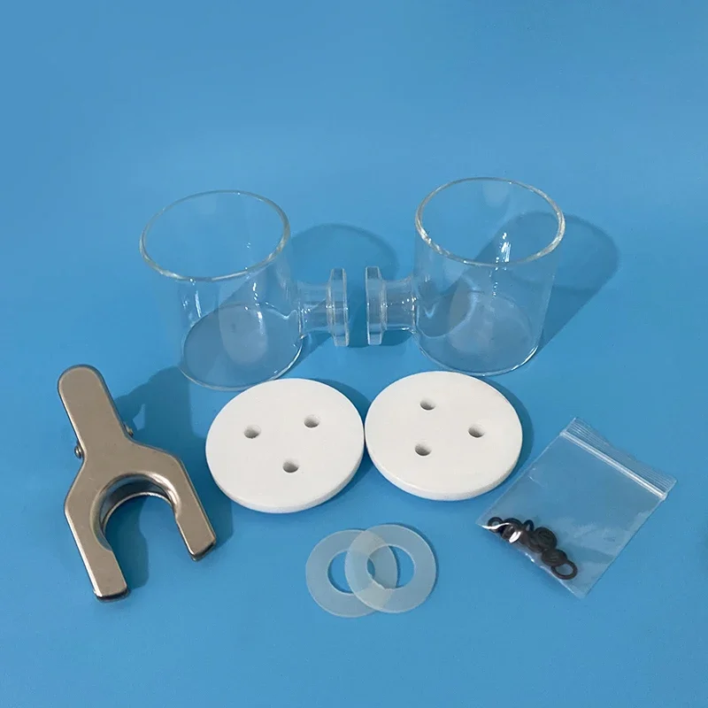 H-type replaceable membrane sealed/unsealed electrolytic cell to cup microbial experimental cell