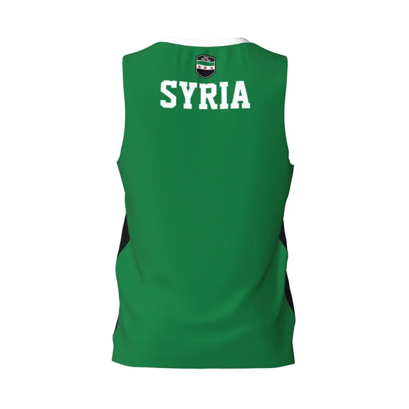 Syria Flag Graphic Tank Top Men Basketball Football Clothes Sports 3D Printed Vest Running Fitness Training Team Tees Tops