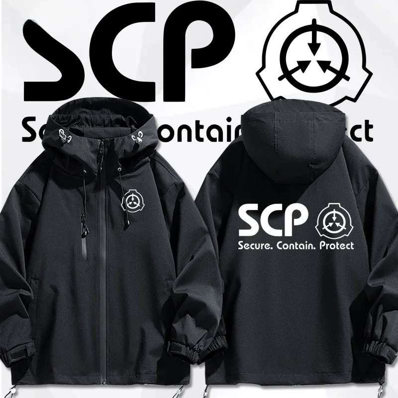 

Мужская уличная куртка-трансформер SCP Foundation l Monster Organization, повседневная, ветрозащитная, из полиэфирного волокна, с длинными рукавами