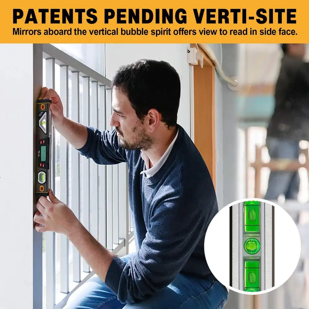 Digital Level Magnetic Mini Tool 3 Inch High Accuracy LCD Display Kit Easy Measuring Angle Slope Surface Hands-Free magnet