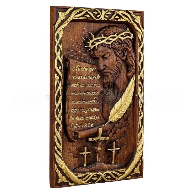 Solid Wood Carvings Artisanal Brand Plaques Wall Hangings Desk Ornaments Home Decor