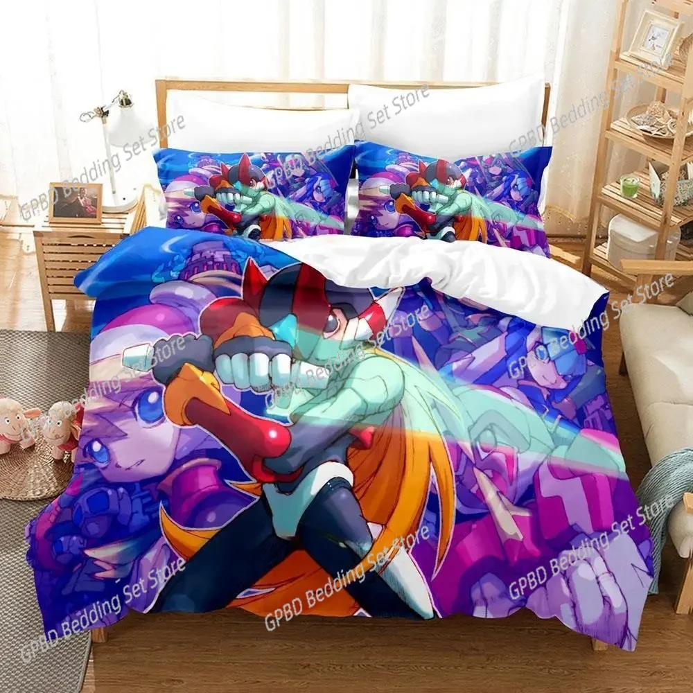 New 3d Print Anime Game Mega Man Zero Bedding Set Single Twin Full Queen King Size Bed Set Adult Kid Bedroom Duvet cover Sets