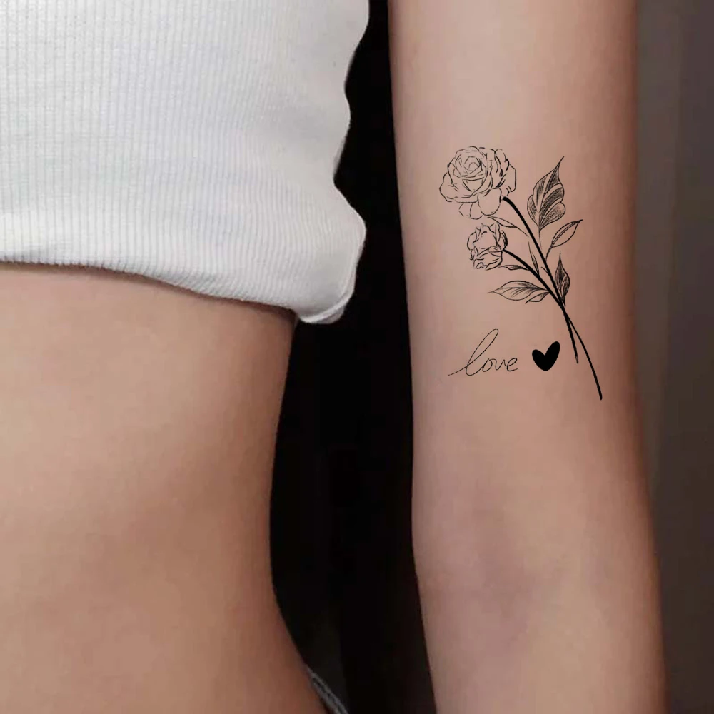 30 قطعة وشم يدوي صغير للنساء والرجال مقاوم للماء ملصقات وشم مؤقت على شكل فراشة وزهرة نجوم ثعبان وشم مزيف فن الجسم