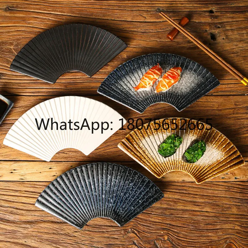 Antique fan-shaped plate, zen Chinese dessert, moon cake plate, tray, tea break, table setting, dim sum, stove making tea