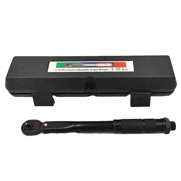 

Preset Click type adjustable Vehicle Black 1/4 Inch Drive Click Torque Wrench 7-34ft-lbs