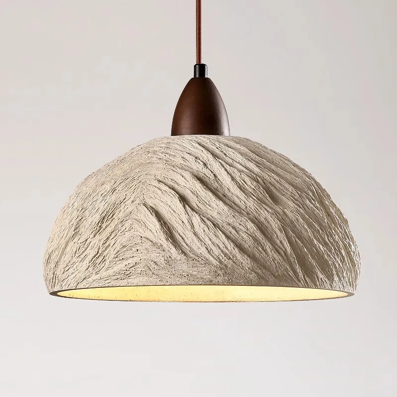 

Vintage LED Cement Chandelier Lamp in Song Dynasty Style for Rustic Restaurant Pub Table Lighting at Inn Tea