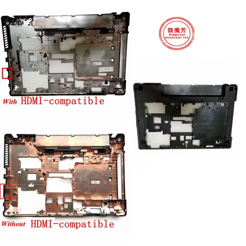 

New For Lenovo G480 G485 TOP COVER Palmrest Upper Case+Bottom Base Cover Case Wire drawing with HDMI-compatible