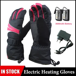 Women Electric Heated Gloves Liners Outdoor Battery Powered Five Fingers Hand USB Heating Warmers Cycling Skiing Gloves