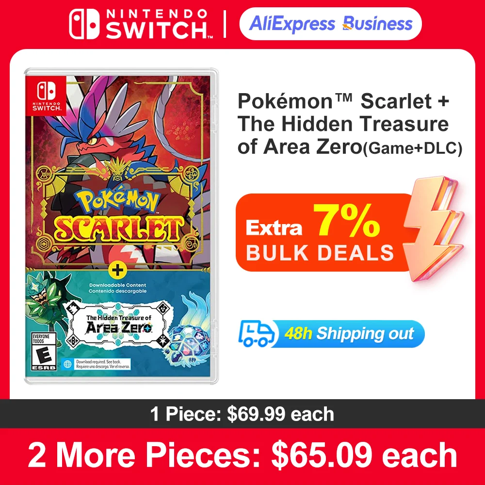 

Pokémon Scarlet + The Hidden Treasure of Area Zero Bundle Nintendo Switch Game Deals 100% New Original Physical Game Card