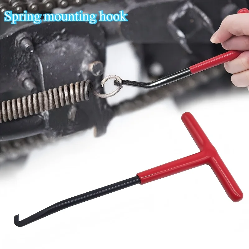 

Universal 1Pc T-Handle Spring Hook Tool, Heavy-Duty Exhaust Spring Puller for Clutch & Motorcycle Repair