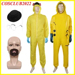 The Backrooms Cosplay Costume Disguise Wanderer Fantasy Adult Men Walter White Roleplay Outfits Male Halloween Coaplay Jumpsuit