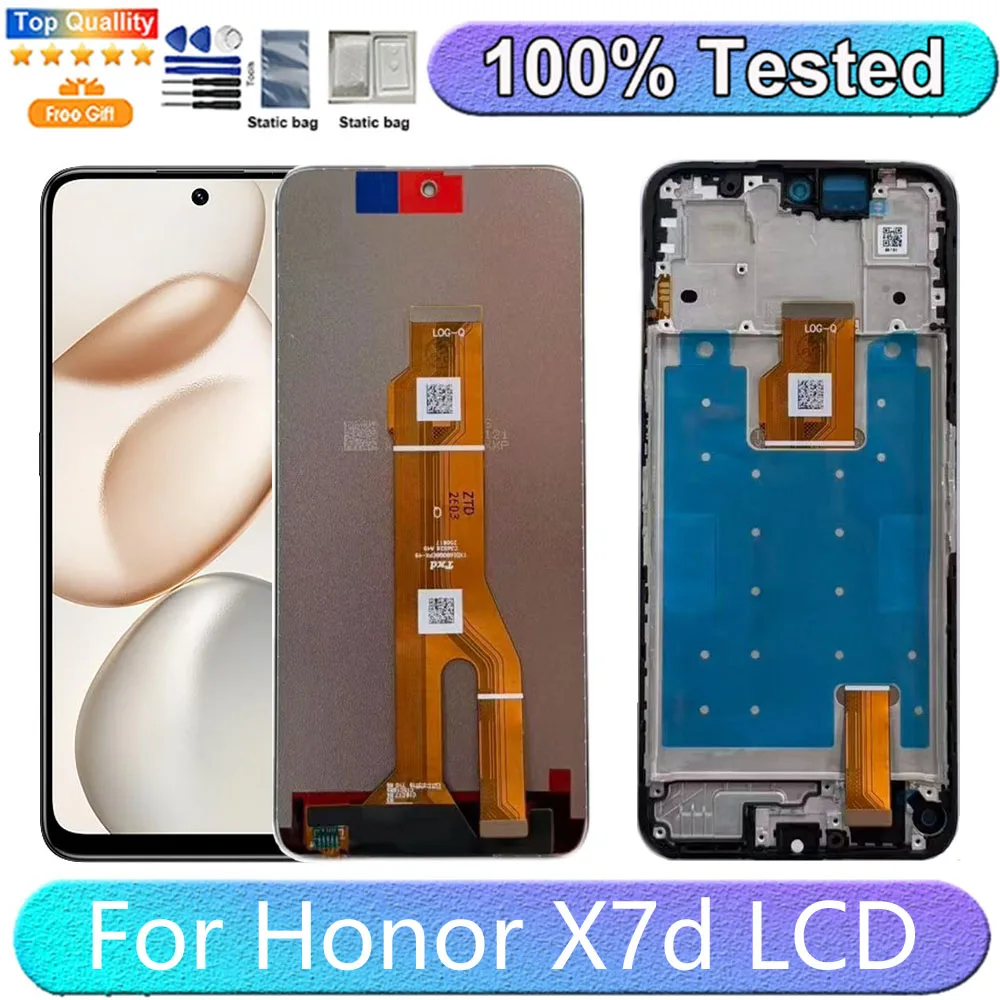 6.77" screen For Honor X7D 4G LCD Display with frame Touch Panel Digitizer assembly replacement For Honor X7d LGN-LX1 Screen