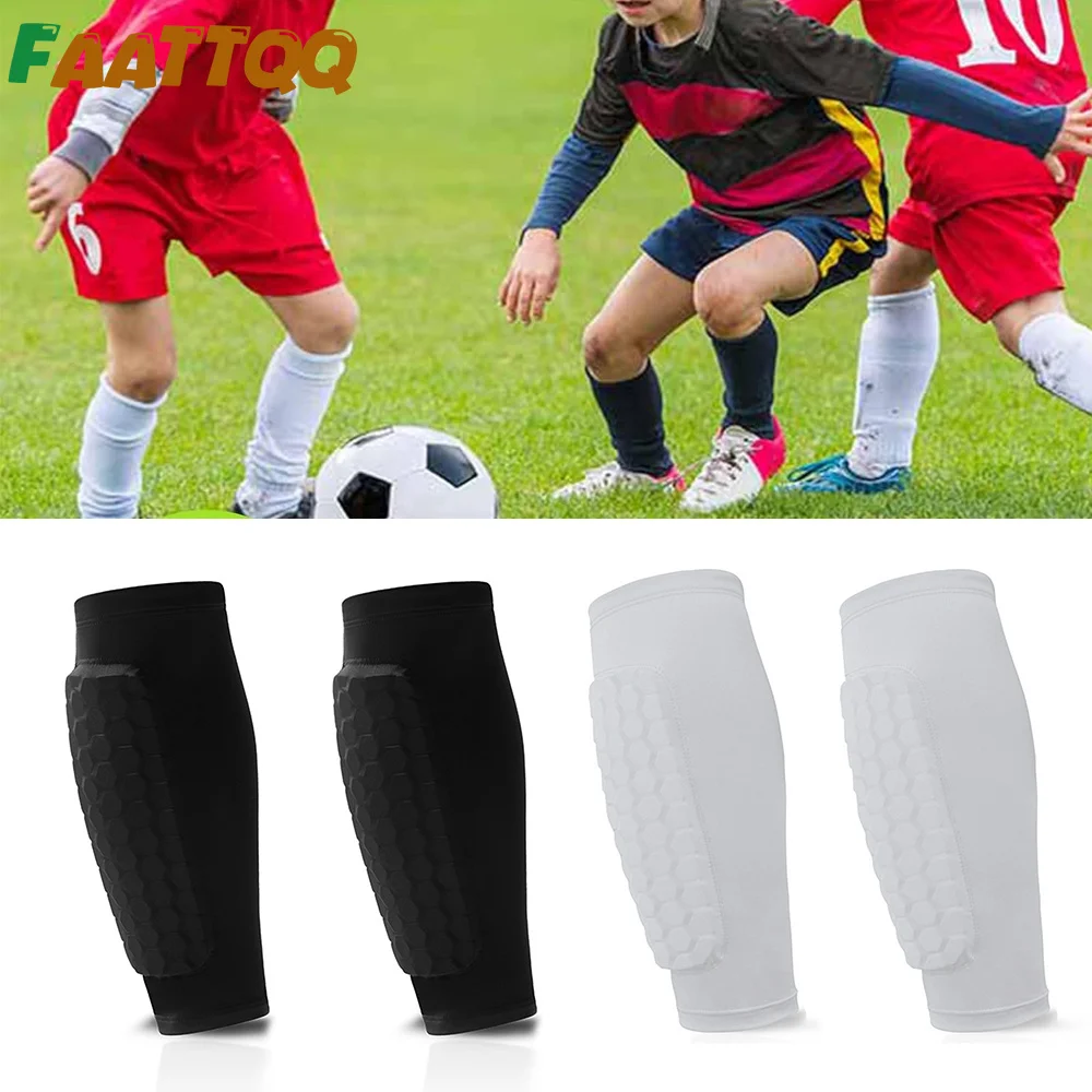 Soccer Shin Guards Shin Pads, Calf Compression Sleeve with Honeycomb Pads, Lightweight Calf Protective Gear for Football Soccer