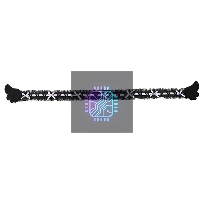 Color Lace Monitor Trim with Plush Angel Wings, Sweet Aesthetic Screen Decor, Computer Ornament for Home, Office & Desk Setup