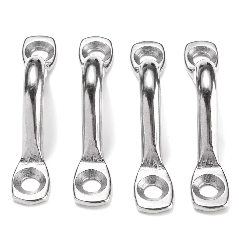 

4pcs Handle 5mm Stainless Steel Wire Eye Strap Boat Marine Tie Down Fender Hook Canopy Engines Accessories