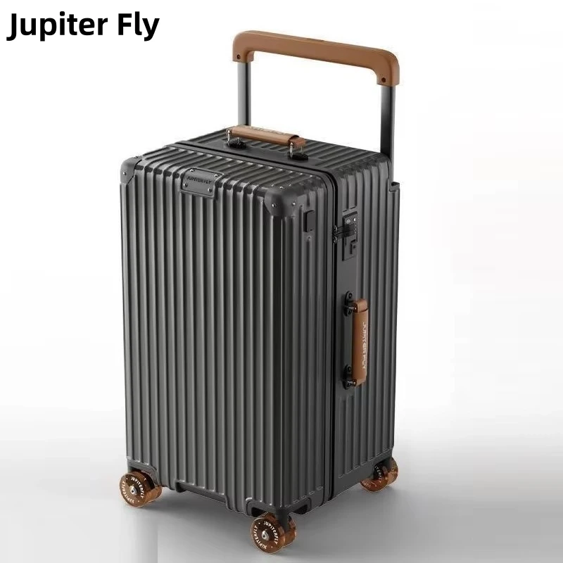 

20/24/26/28 Suitcase Wide Trolley Travel Case with Skating Spinner Wheels TSA Lock USB Charging Port Rolling Luggage PC Material