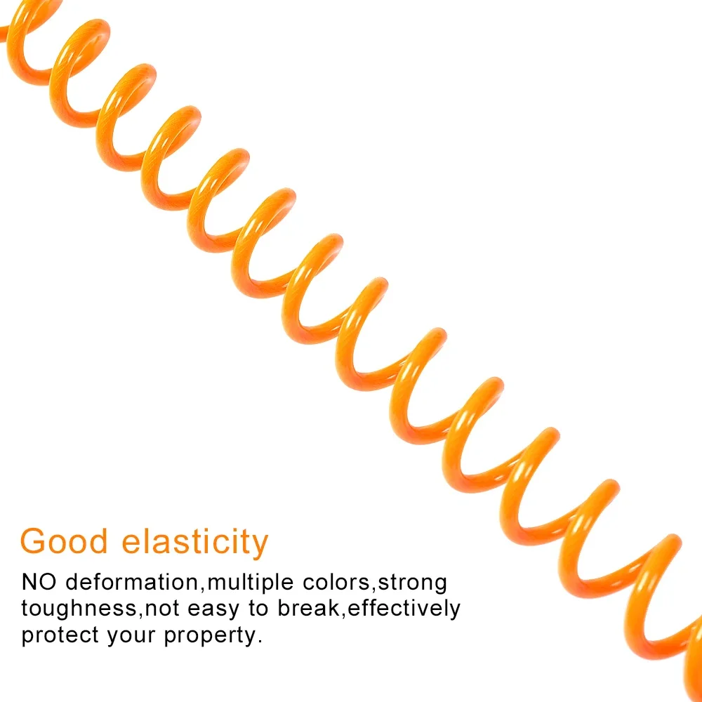 Anchtek 150 سنتيمتر دراجة نارية قرص فرامل قفل سكوتر تذكير كابل دراجة الربيع حبل حقيبة مكافحة سرقة كابل حماية أقفال إنذار