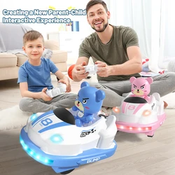 JJRC Q180 Children Remote Bumper Car Sound And Light Music Parent-child Competitive Interaction Go Kart Battle Boy Toy for Gift