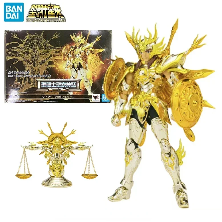 En stock BANDAI Holy Cloth Myth EX Libra Douko Divine Cloth Saint Seiya Golden Soul Figura de personaje de anime Coleccionable de regalo