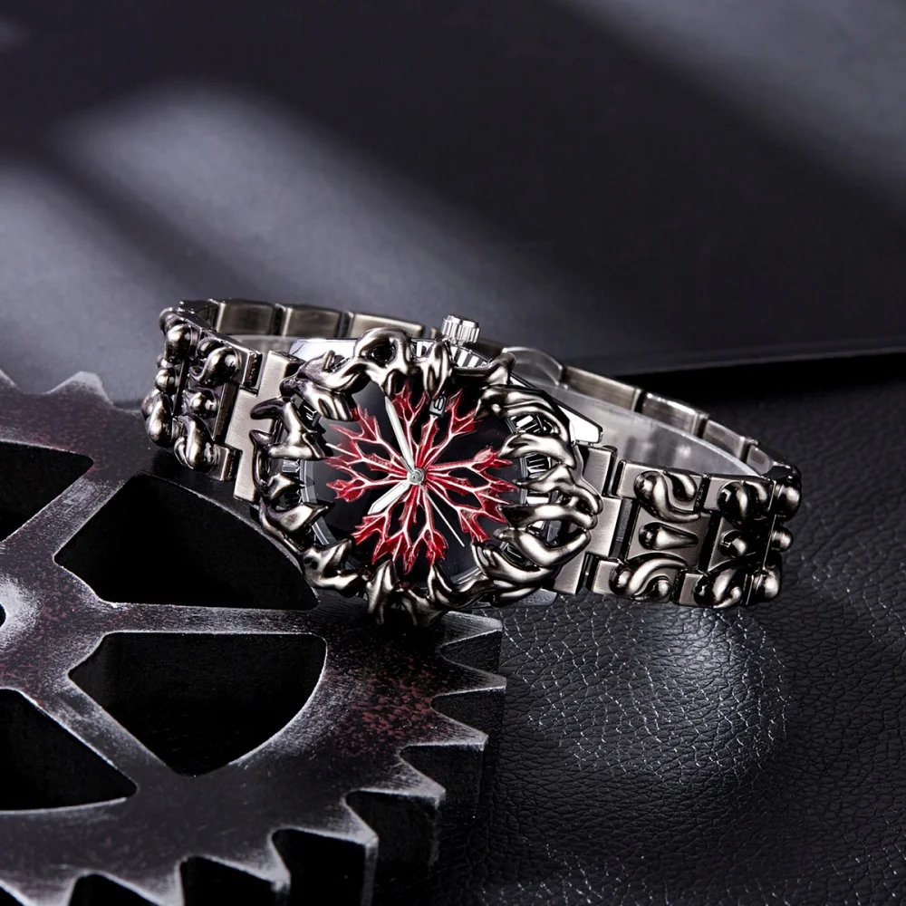 New Men's Watches Alabaster Claw Cracking Flame Y2K Waterproof Quartz Wristwatches Date Calendar Relogio Masculino Drop Shipping