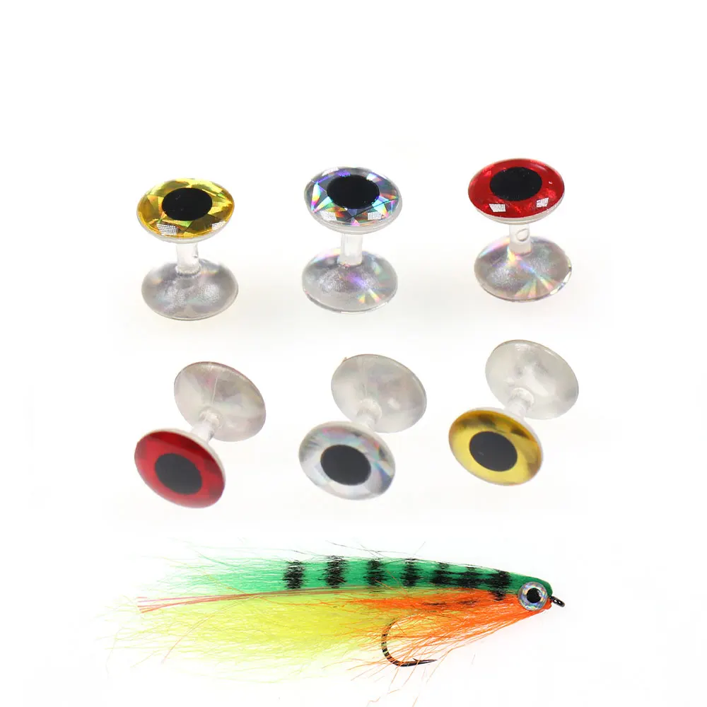 30 قطعة ثلاثية الأبعاد دمبل واقعي العين يطير ربط المواد عديم الوزن الدمبل عيون غاسل البلمة مجنون تشارلي يطير الصيد البحري السحر