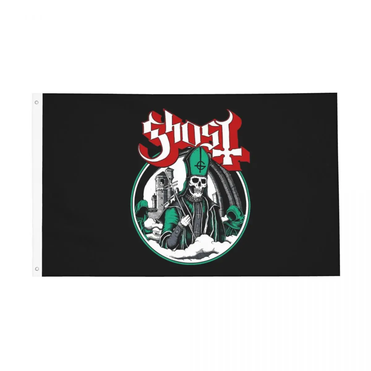 Ghost Band Flag Indoor Outdoor Banner All Weather Music Decoration Fade Proof 2x3 3x5 4x6 5x8 FT Flags