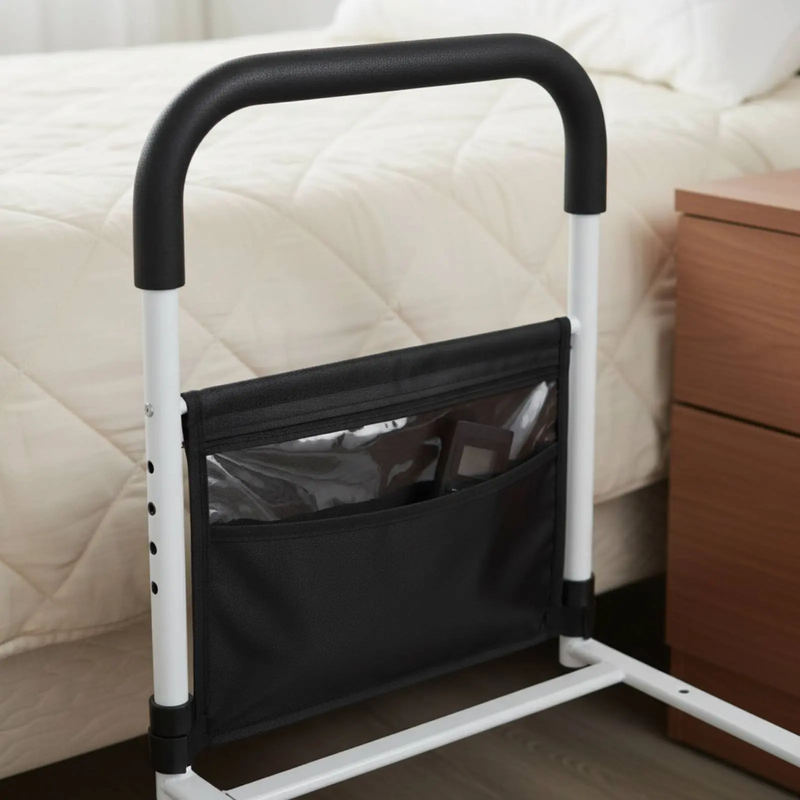 

Bedside Rise Assist Handle Motion Activated Illuminating Bed Assist Rail Mobility Aid Sturdy-Duty for Women