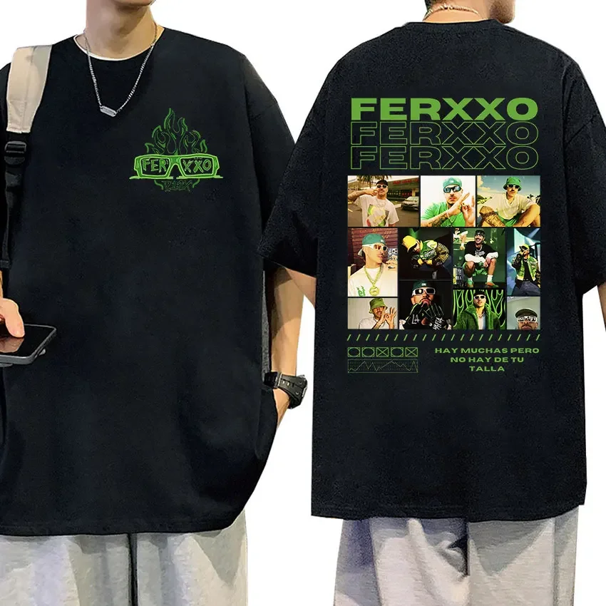 Rapper Feid Ferxxo 2024 Graphic T Shirt Men's Hip Hop Fashion High Quality T-Shirts Vintage Oversized Cotton T-shirt Streetwear