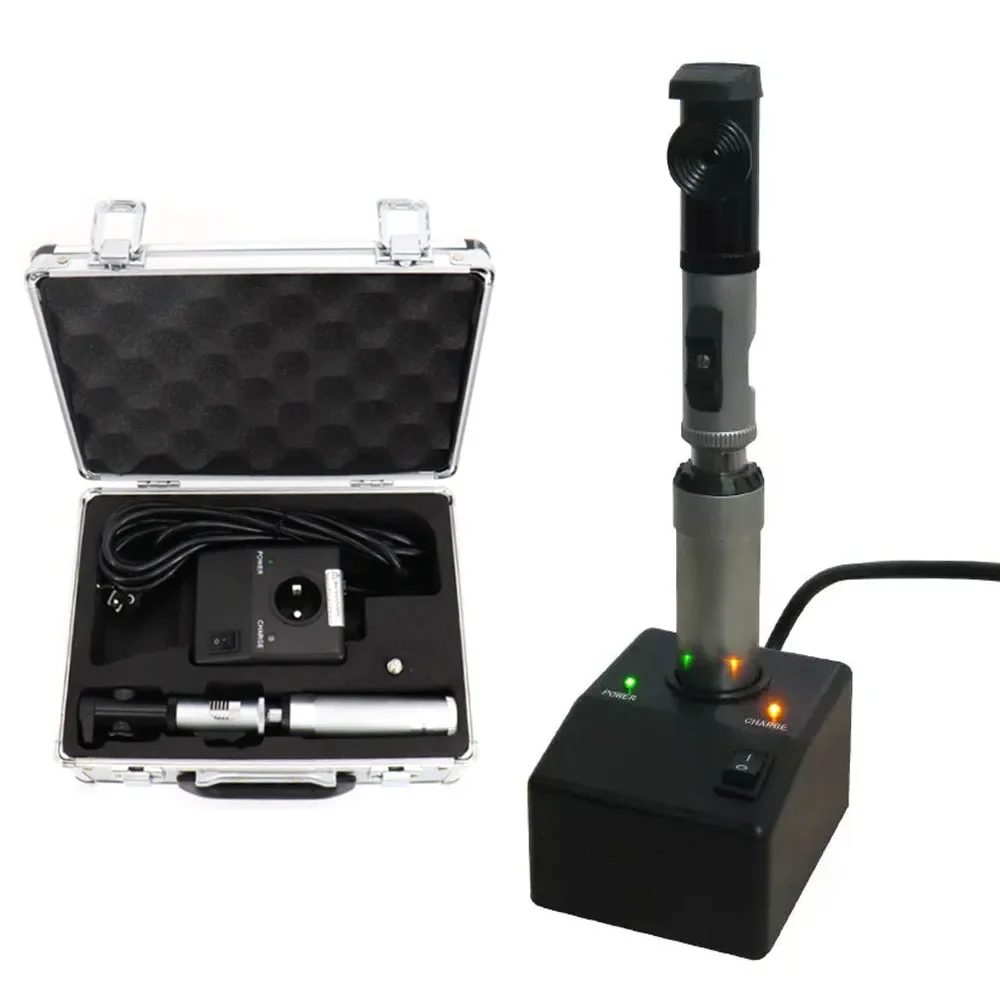 Desktop Rechargeable Streak Retinoscope YZ-24B with Charger Retinoscopy Diagnostic Set