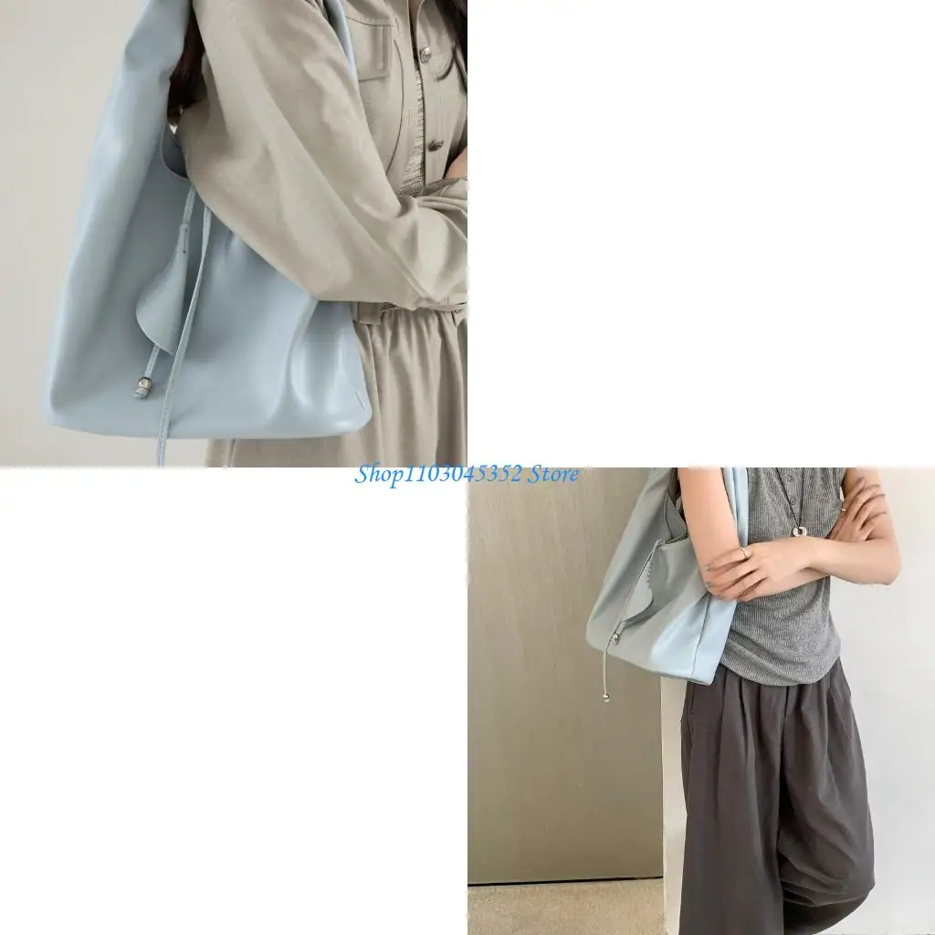 

Women Casual Shoulder Bag Soft PU Leather Handbag Spacious Underarm Purse Practical Gift For Mother Birthday Holiday