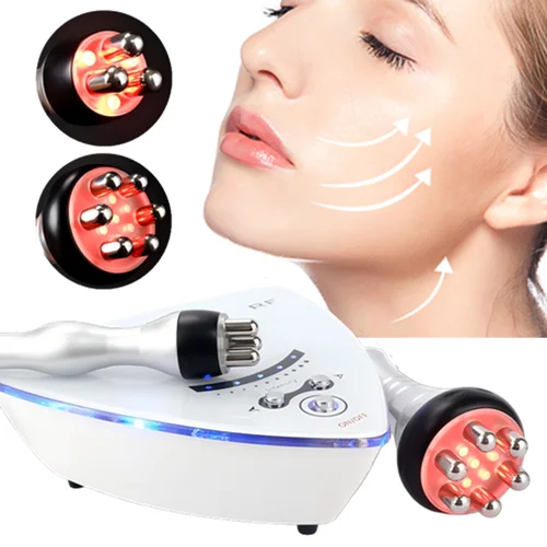 Máquina de elevación de piel RF de radiofrecuencia de 2MHz, eliminación de arrugas en el cuello y los ojos, luz roja, estiramiento Facial, dispositivo de belleza RF Multipolar