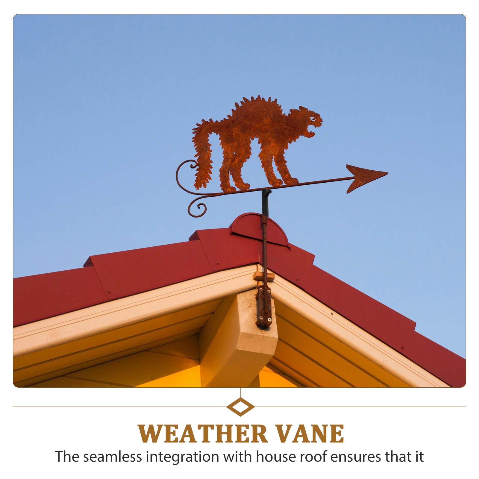 

Heavy Duty Weather Vane Roof Mount Bracket Stable Installation Durable Metal Garden Rooftop Antenna Stand Accessories Tools
