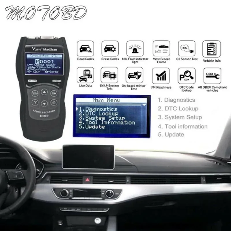 Newest Vgate VS890S OBD2 Diagnostic Scanner VS890 Vgate SCAN Tool VS 890 CAN-BUS Multi-Languages Car Code Reader