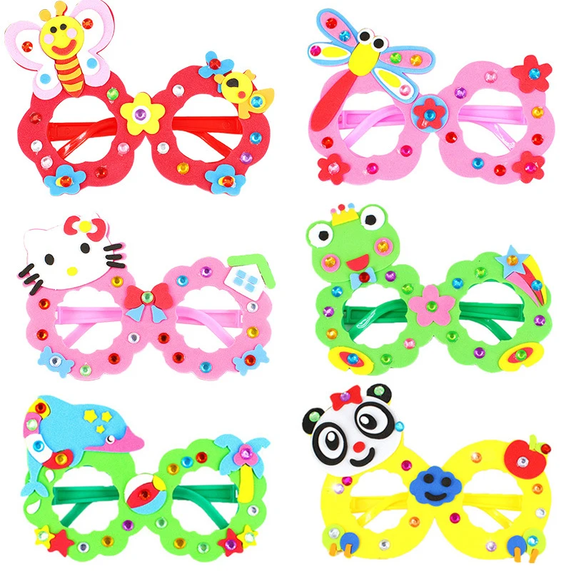 

Набор для творчества из 3 предметов: Сделай сам! Набор для рукоделия для детей (мальчиков и девочек) – создай свои собственные очки из ЭВА с мультяшными рисунками. Идеально для вечеринок и подарков.