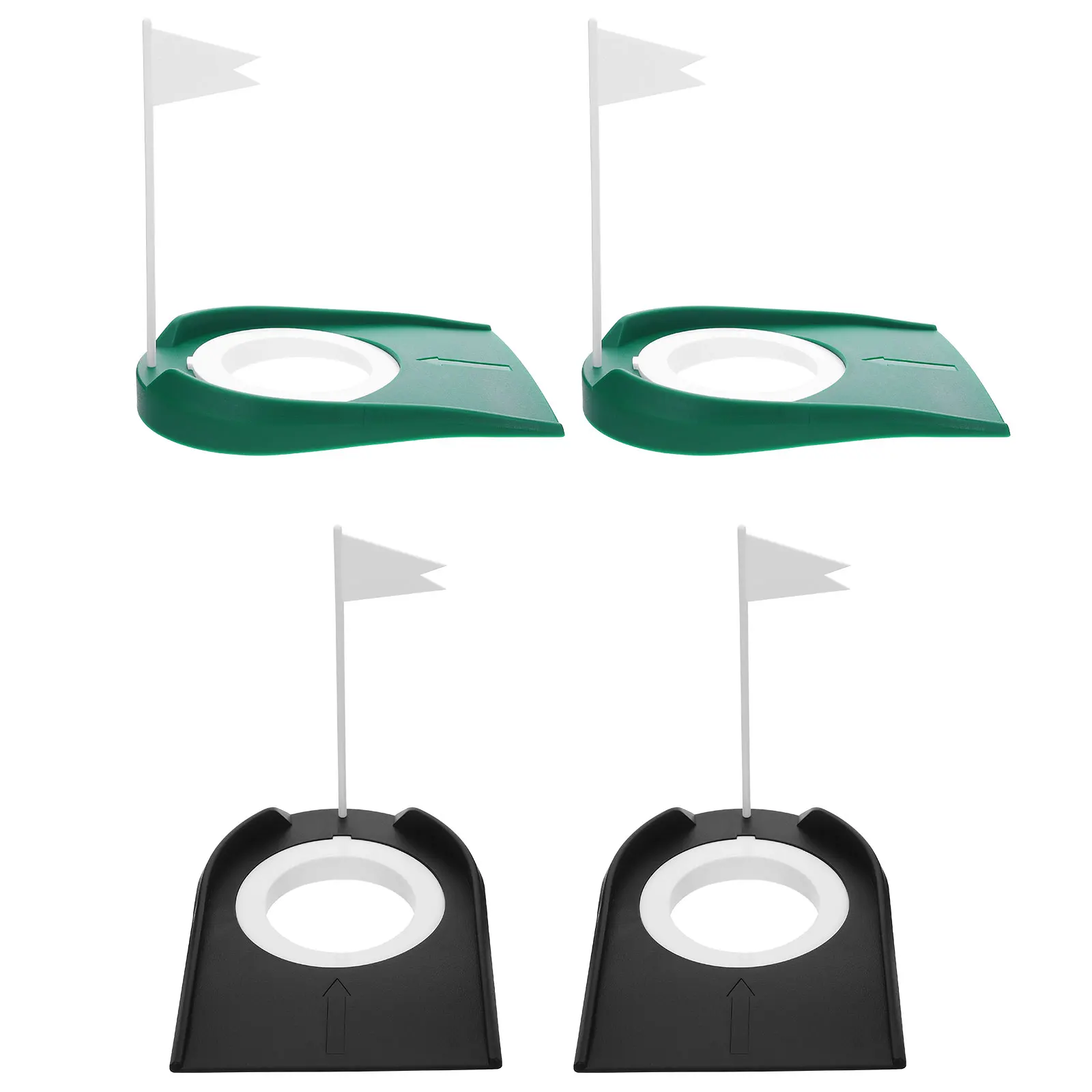 

4pcs Hole Cups Enhanced Putting Trainer For Indoor Outdoor Practice Durable Training Equipment Realistic Green Simulation