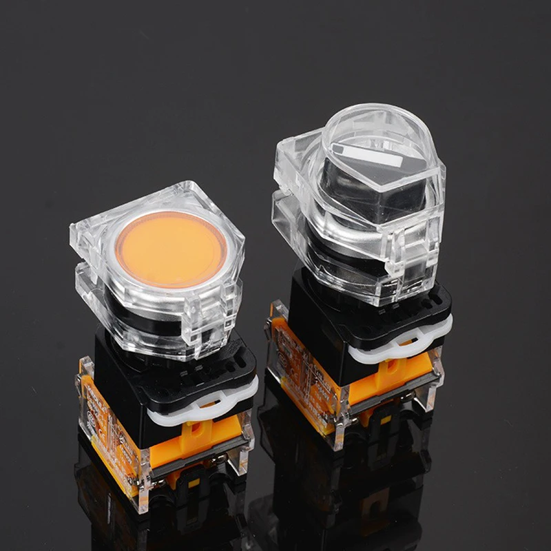 22mm Dia Push Button Switch Transparent Dust Cover Guard Protective Covering Dustproof Protection