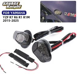 For Yamaha YZF-R6 YZF R1 LED Flush Mount Turn Signal Indicator Light Flasher YZF-R7 YZF-R1M YZF R1 R6 R7 YZFR6 2015-2025 Blinker
