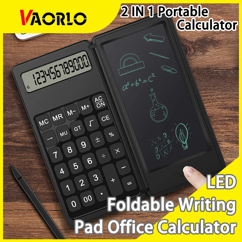 Portable Calculator 12 Digit Display 6 Inch Writing Tablet Digital With Stylus Pen Erase Button NEW Calculator for Office School