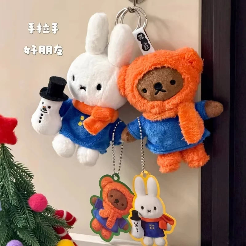 Nowa Seria Blind Box Miffy Zimowa Oryginalna Kawaii Boris Zawieszka Urocza Lalka Brelok Ozdoba Prezent dla Pary Figurka Zabawka