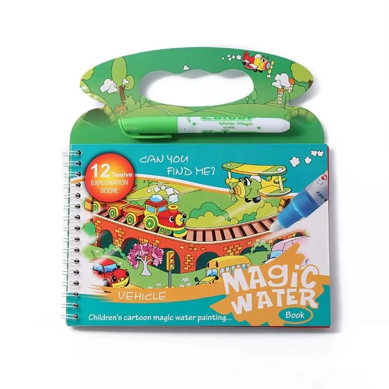 Magisches Wassermalbuch für Kinder, wiederholt Graffiti-Buch, Malen, Baby-Puzzle-Spielzeug
