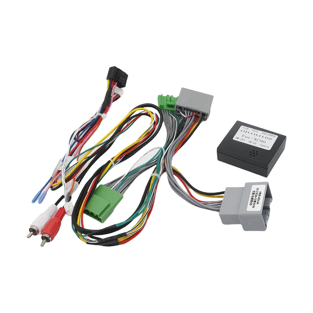 16 Pin to 14Pin Radio Wiring Harness CANBus Decoder for Volvo XC90 MK1, Android Stereo Adapter with RCA Input view 6