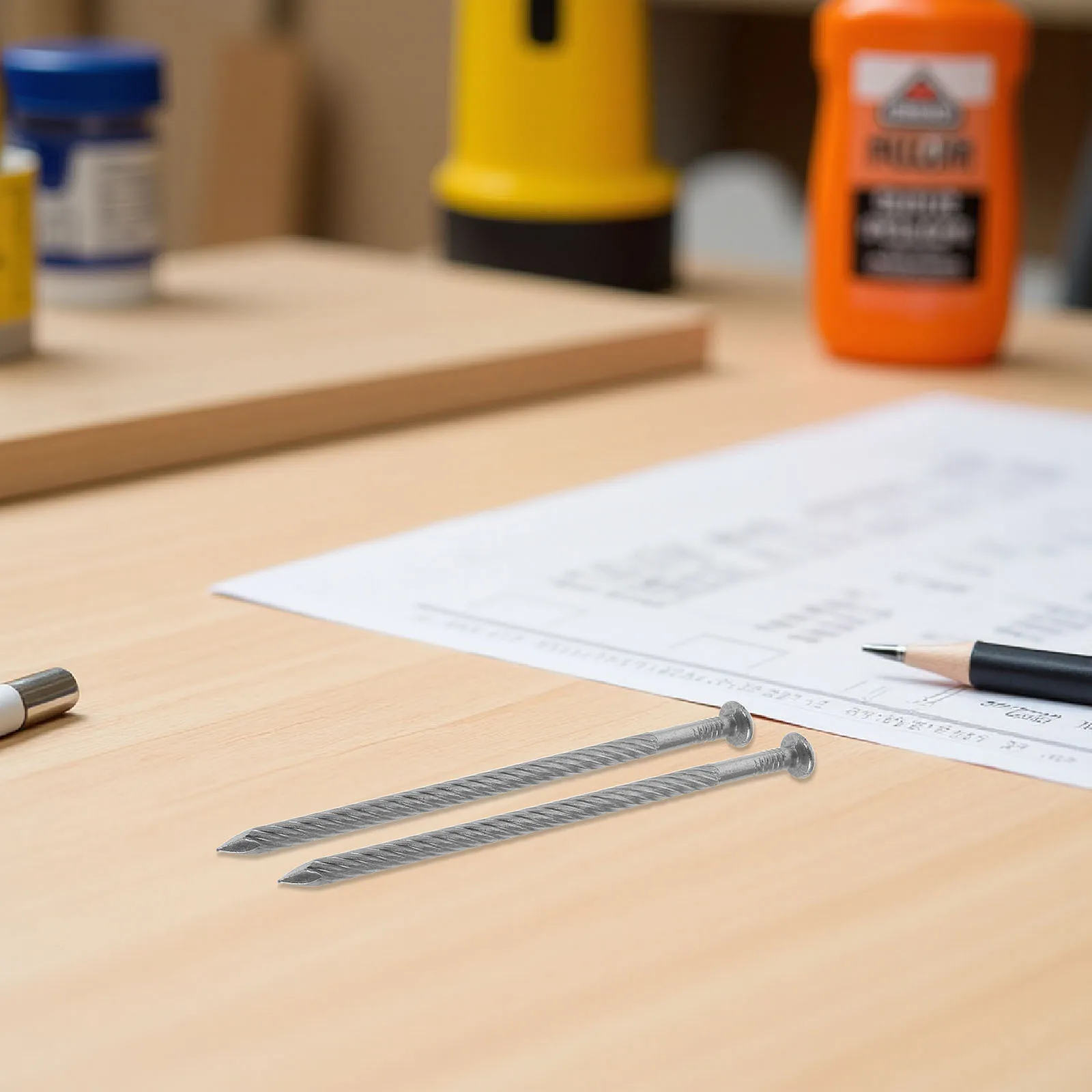 

25pcs Stainless Steel Floor Nails Spiral Metal Stakes For Paver Edging Artificial Turf Stairs Barrier Ground Spikes