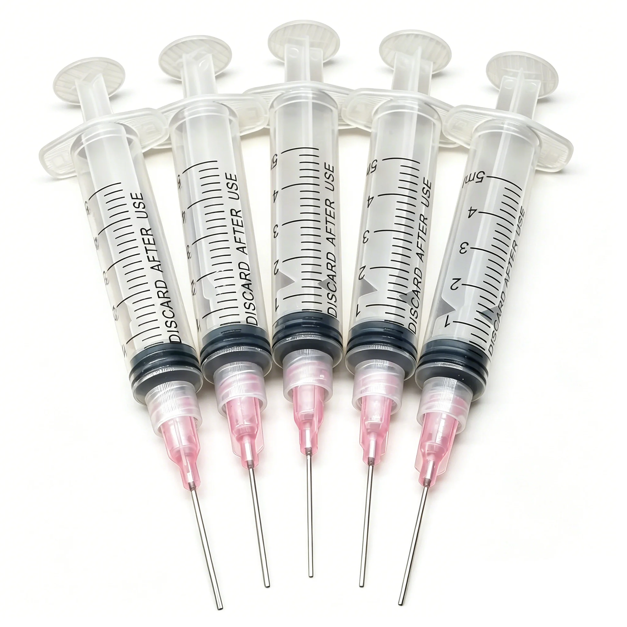 5-pack 5ml Premium Ink Syringe with Blunt Tip for Fountain Pens