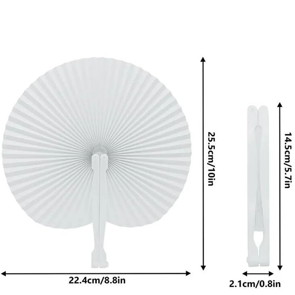 6/12 szt. Ślub biały składany wentylator w kształcie serca Blank Fan Festival wachlarze prezent prezent dekoracja urodzinowa ręcznie malowany obrazek