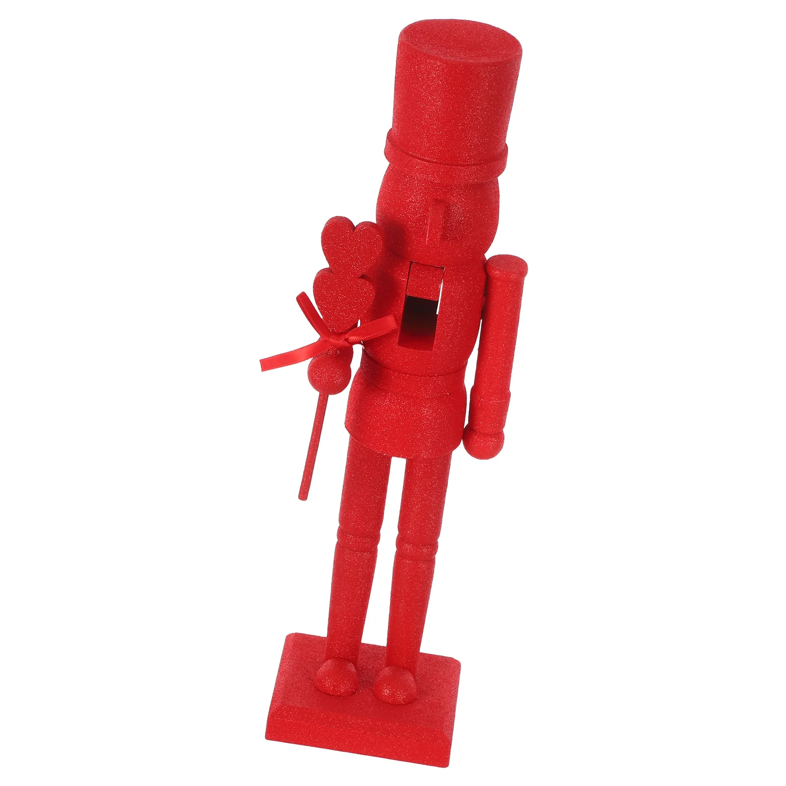 

Valentine'S Day Nutcracker Wooden Glitter Holiday Soldier Tabletop Decor Ornament Festival Party Home