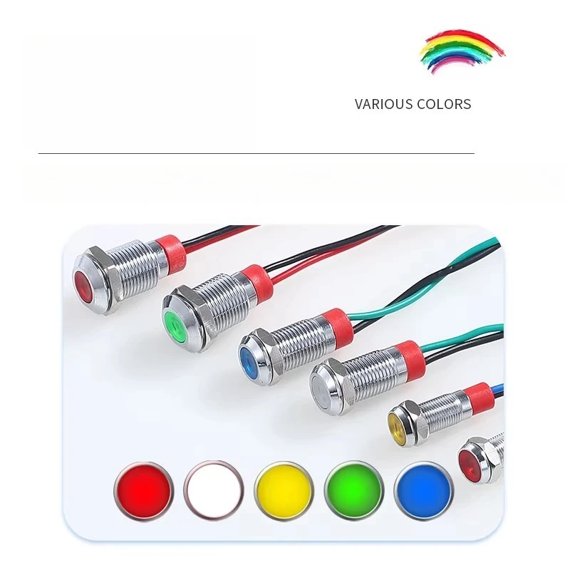 Светодиодный-металлический-индикатор-6-8-10-12-мм-с-проводом-водонепроницаемый-яркий-сигнальный-светильник-проводной-выключатель-5В-12В-24В-220В-красный-желтый-зеленый-синий