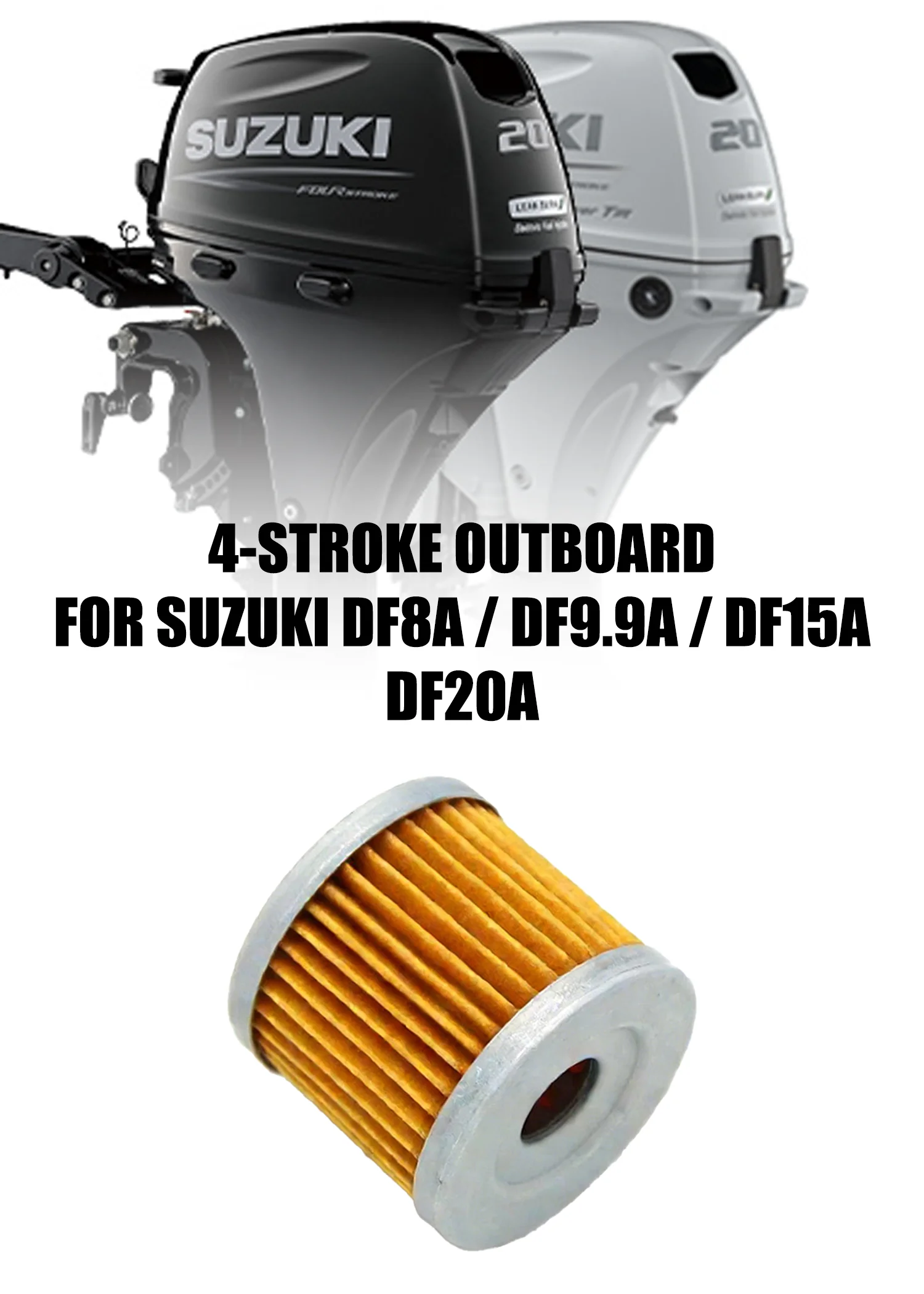16510-05240 16510-45H10 Oil Filter for Suzuki DF8A DF9.9A DF15A DF20A 4-Stroke Outboard Engine Marine Parts