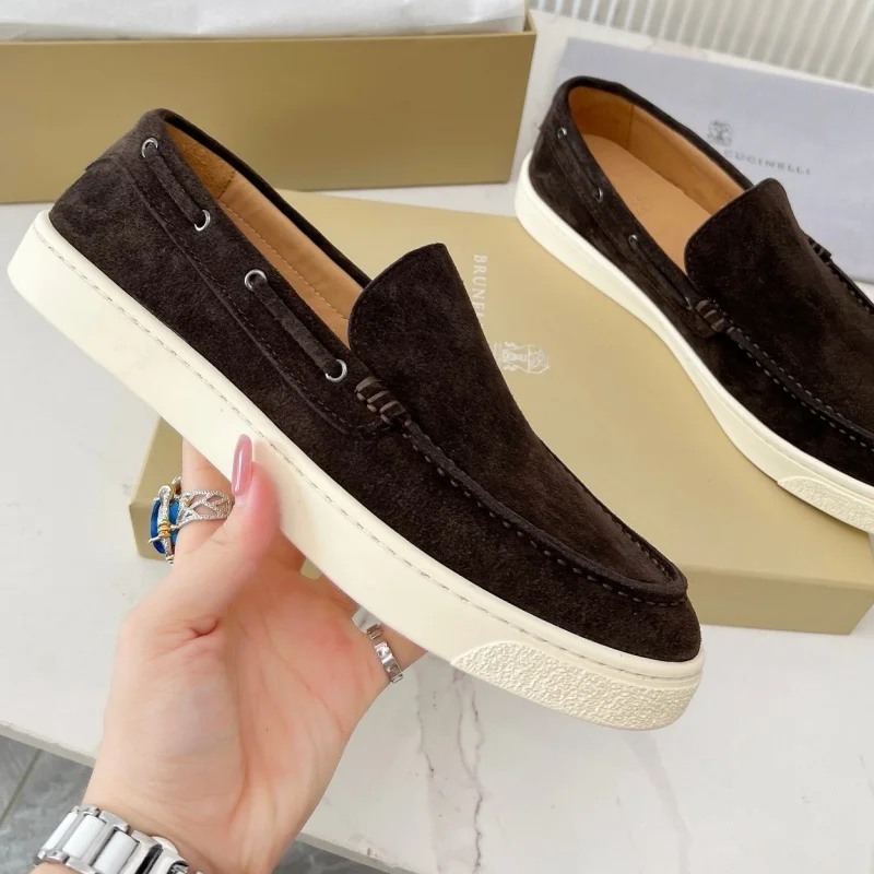 

Итальянские дизайнерские высококачественные туфли из натуральной кожи, однотонные, удобные, повседневные, новая модель 2026 года