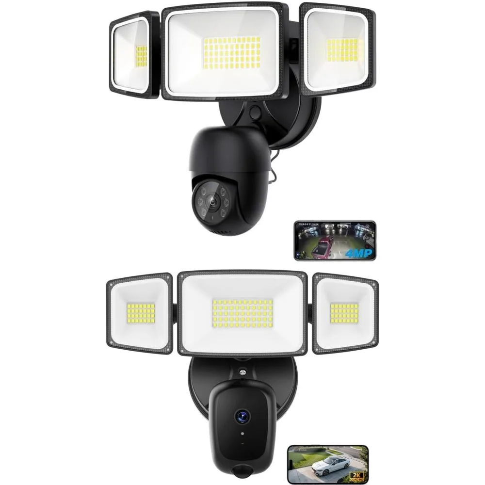 

Камера-прожектор onforu 360° ° View & 5500-люменная 2k HD интеллектуальная камера наблюдения прожекторного света, проводная, индивидуальное обнаружение движения