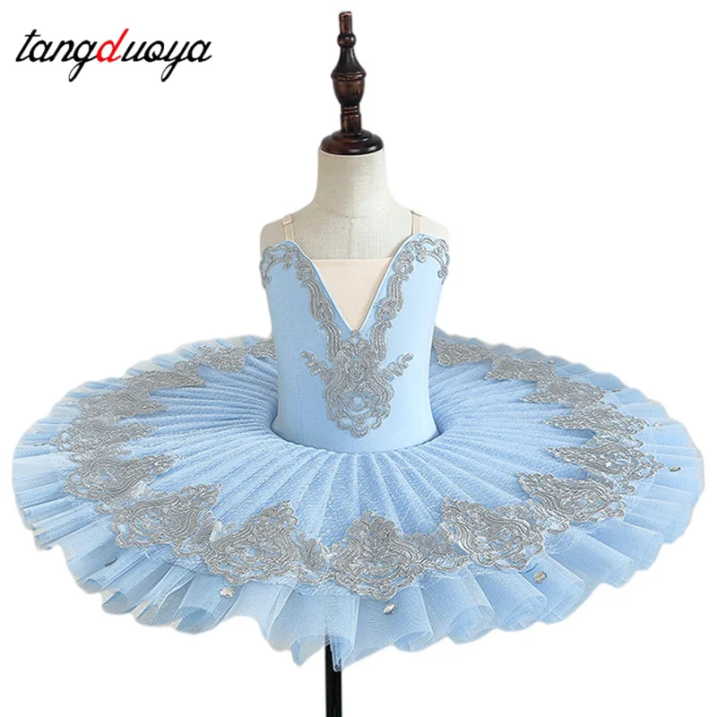 Классический профессиональный балетный костюм для взрослых и детей, милый и милый блинный балетный костюм с рюшами, вечерние танцевальные костюмы, балетное платье для девочек и женщин